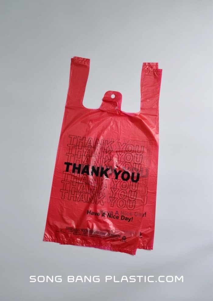 high quality large tshirt plastic bag for supermarket